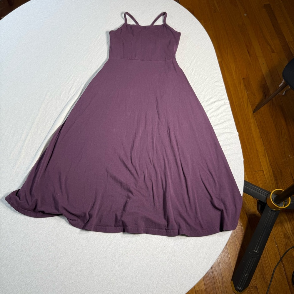 Pact Plum Spaghetti-Strap Maxi Dress